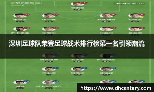深圳足球队荣登足球战术排行榜第一名引领潮流